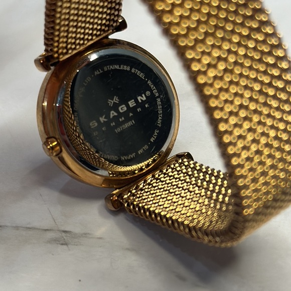 Skagen Denmark 107SRR1 Bronze Gold Tone Quartz Analog Watch - Picture 8 of 8